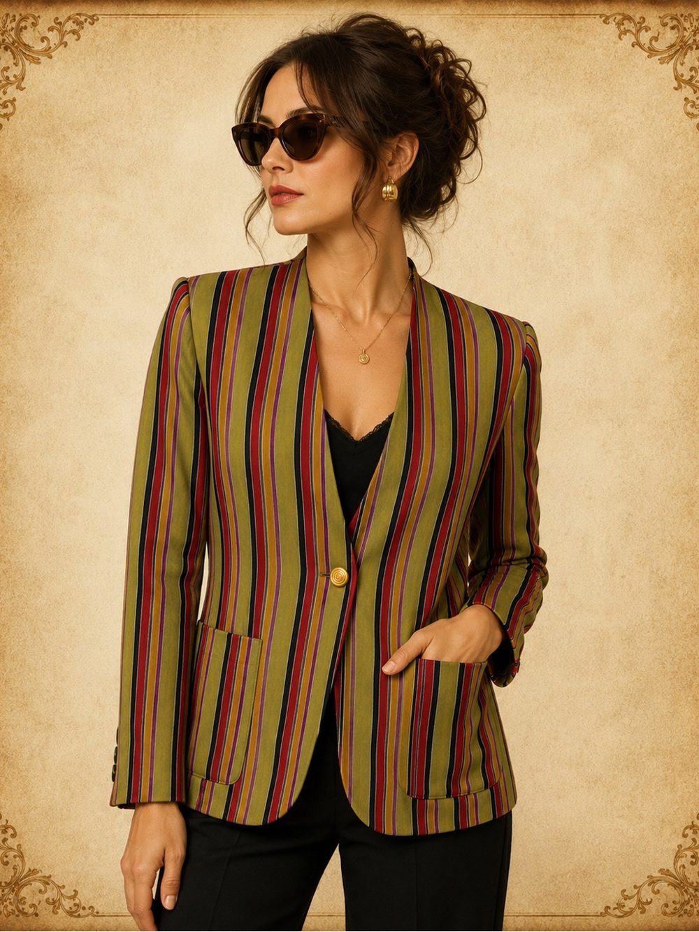 Vintage Evan Picone Striped Blazer